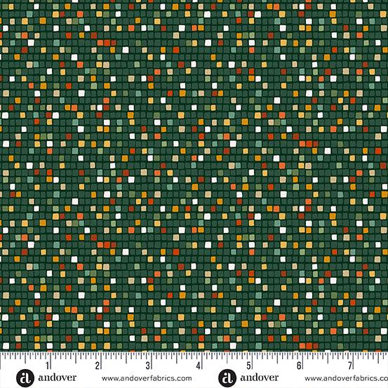 Golden by Makower UK – Mosaic (Green) (Half Yard Cut) – by Makower UK with Makower UK