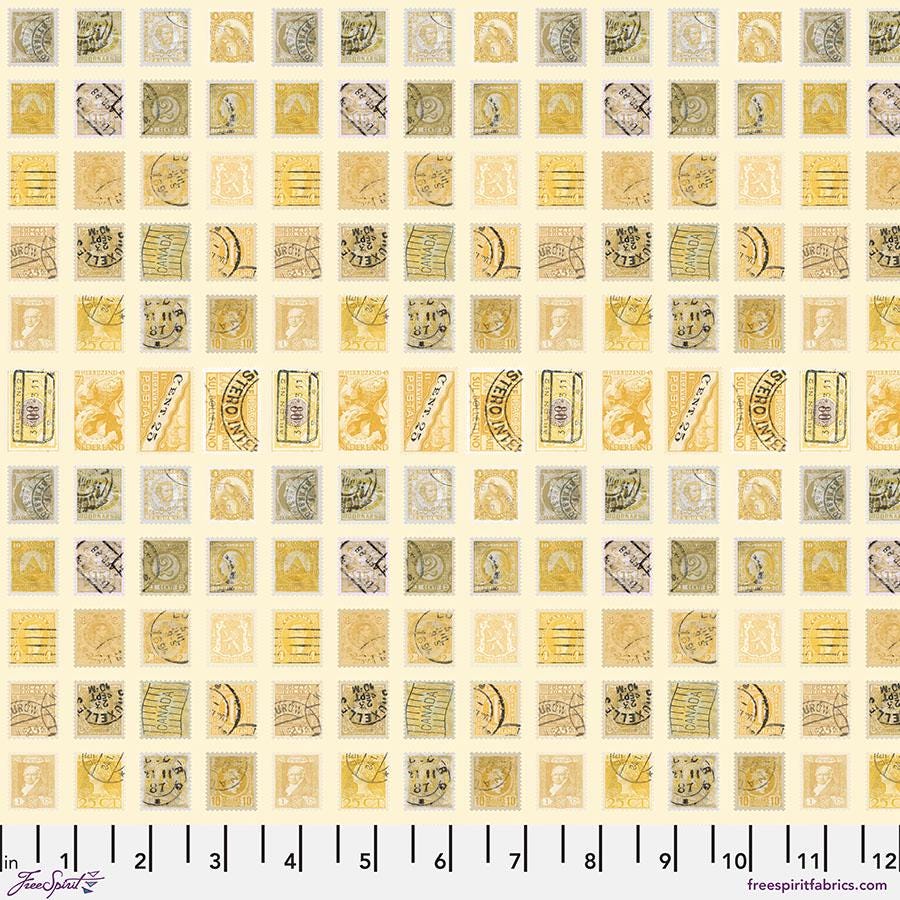 Eclectic Elements Palette Yellow - Stamps by Tim Holtz with Free Spirit Fabrics
