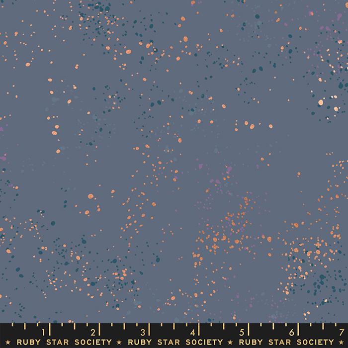 Speckled Metallic Fabric - Blue Slate - by Rashida Coleman Hale with Ruby Star Society