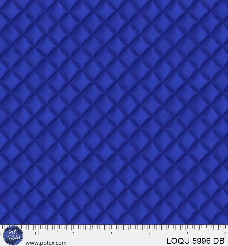 Love of Quilting - Quilted Texture - Dark Blue - by Bigelow Illustrations with P&B Textiles