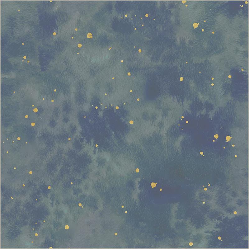 Flora & Form - Gold Dust - Lapis - by Essoldo Design for Windham Fabrics