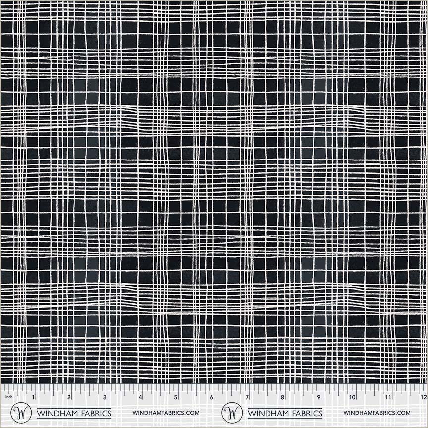 The Plaid One - String Theory Plaid in Space Tunnel - by Marcia Derse with Windham Fabrics