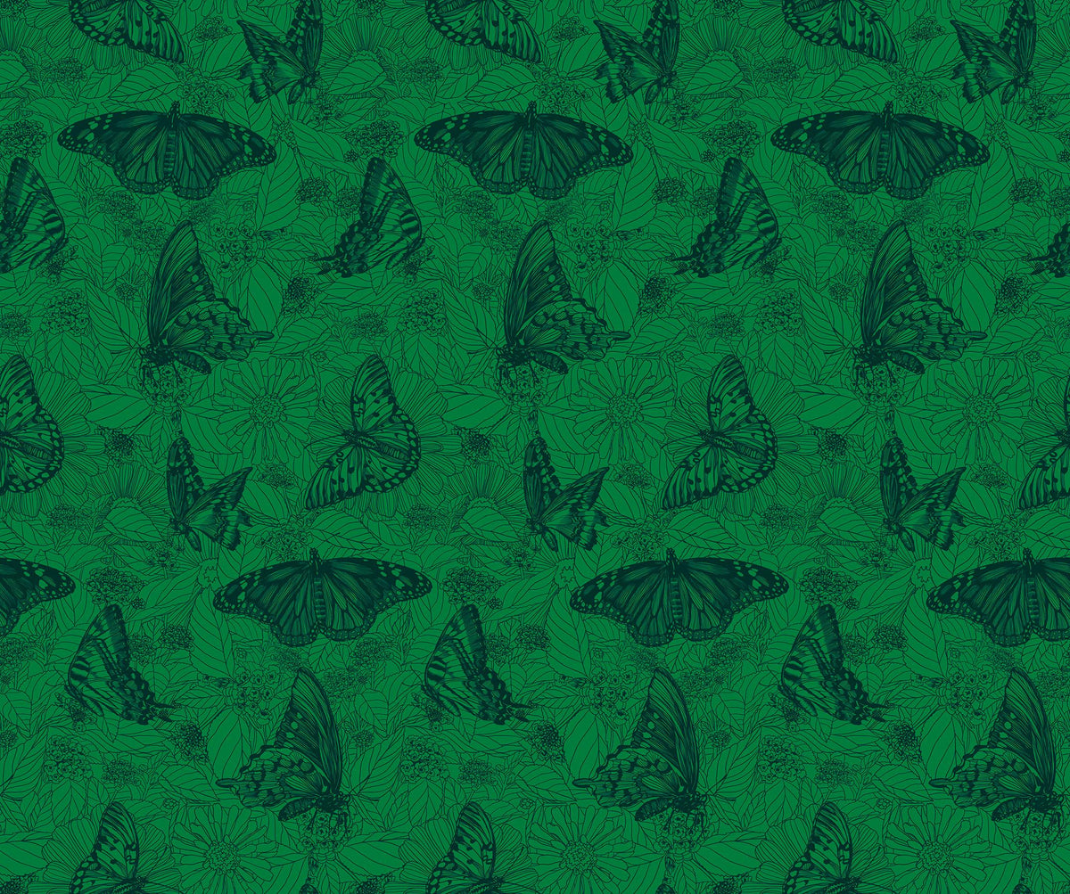Indelible Ink - Winging It in Jade - by Anna Maria Textiles