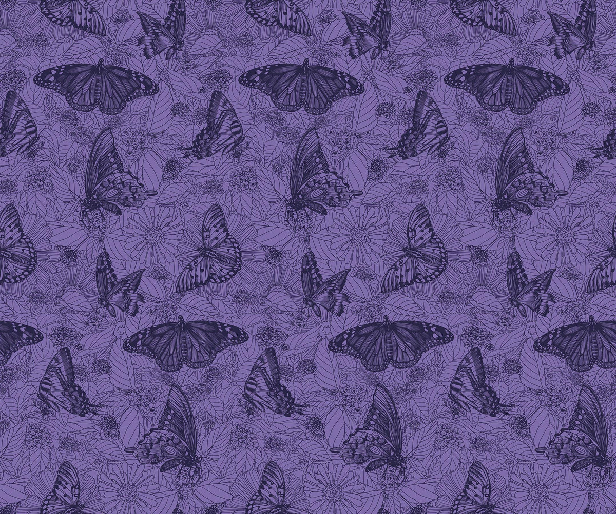 Indelible Ink - Winging It in Blueberry - by Anna Maria Textiles