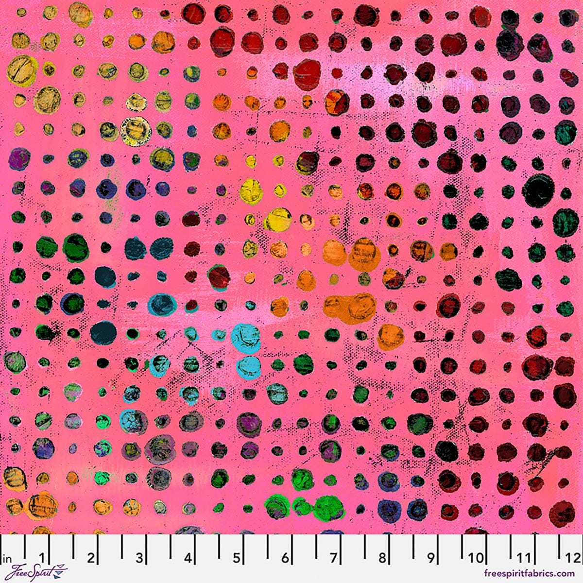 Glow print from Wings of Wonder quilting cotton fabric by Sue Penn for FreeSpirit Fabrics