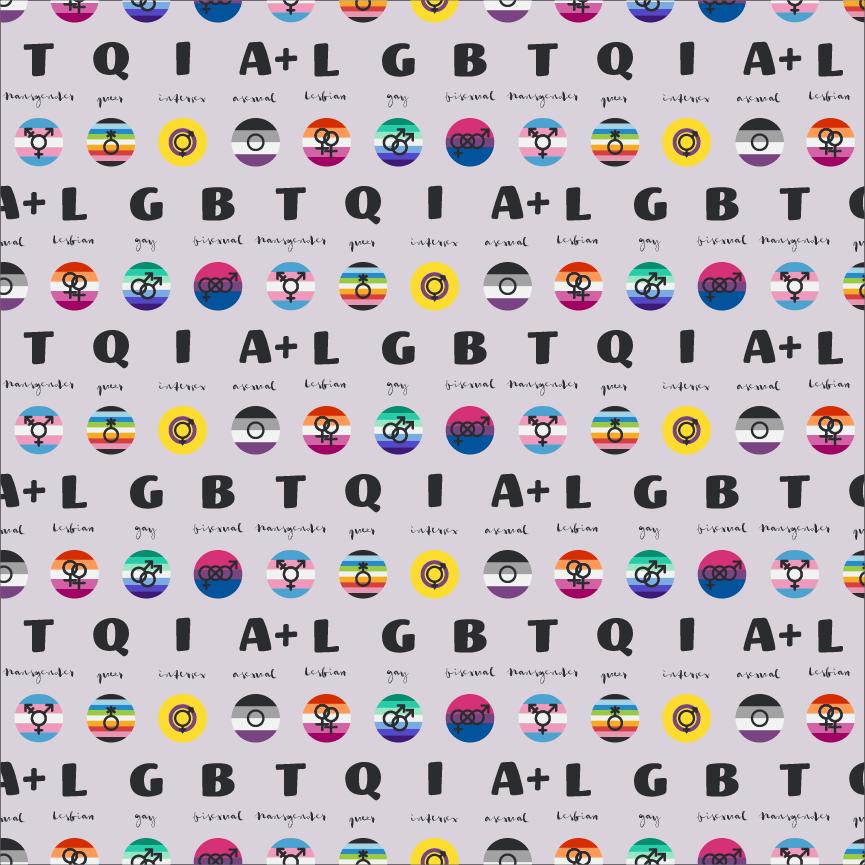 Love is Love Pride Fabrics - Love Wins Outline - by Mx Domestic