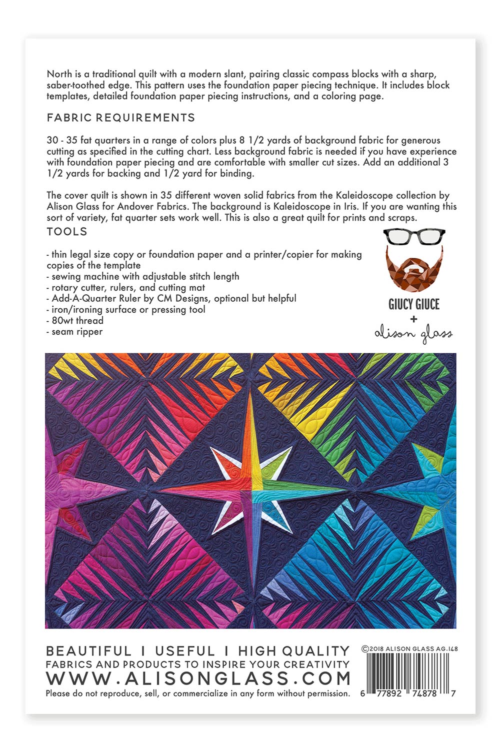 North - Quilt Pattern - by Giucy Giuce with Alison Glass