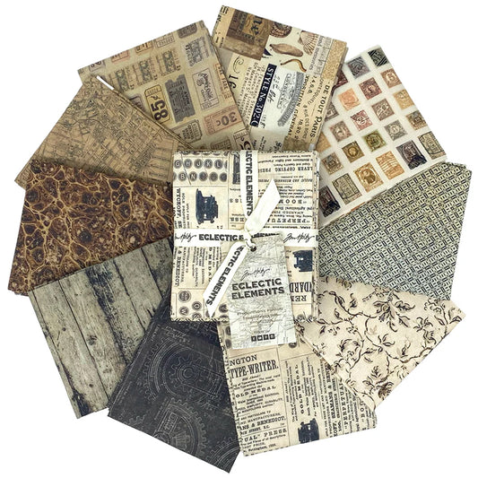 Eclectic Elements Palette Neutral Bundles by Tim Holtz with Free Spirit Fabrics