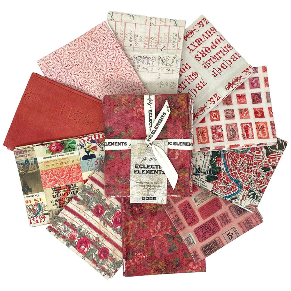 Eclectic Elements Palette Red Bundles by Tim Holtz with Free Spirit Fabrics