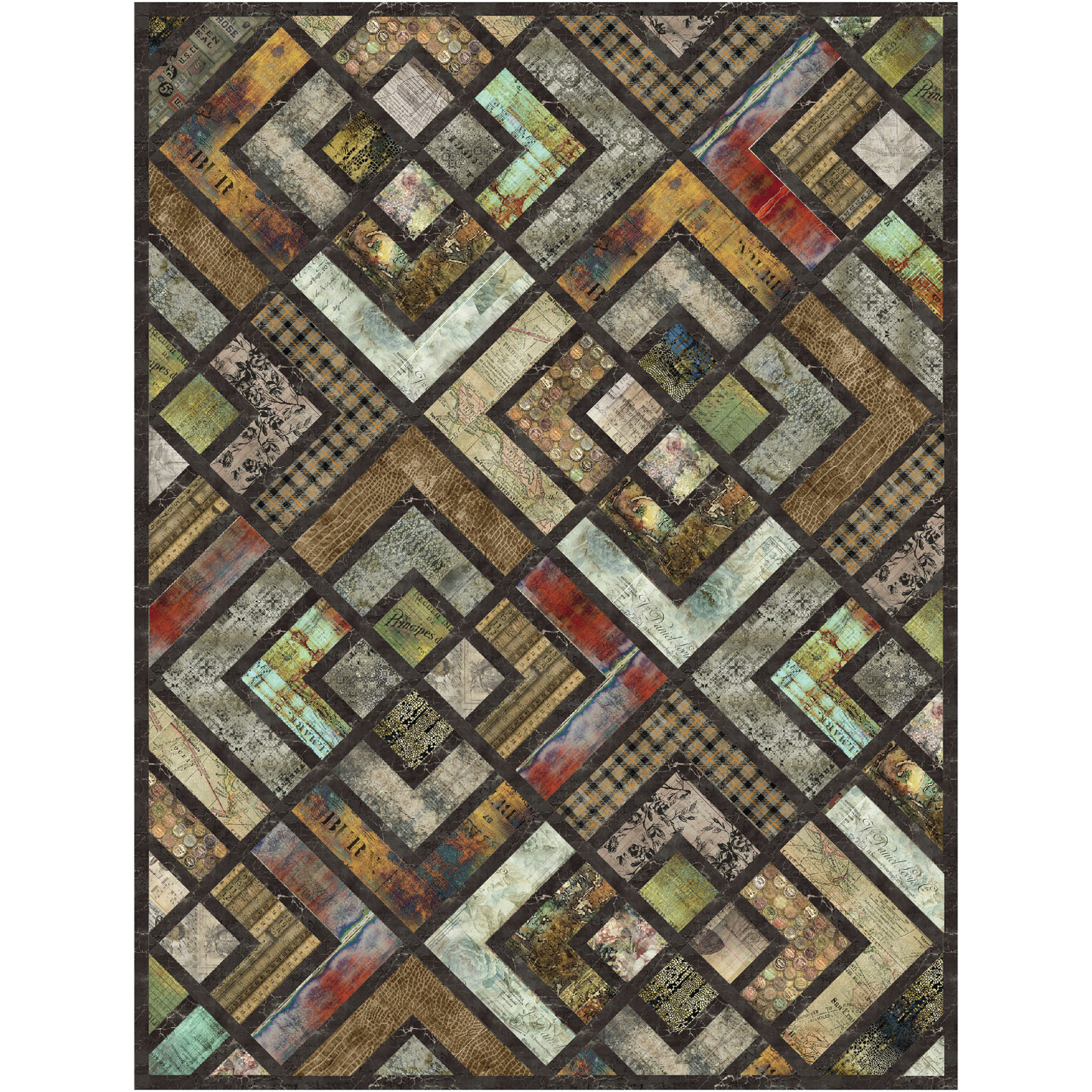 The Penny Quilt Kit – Reimagined with Tim Holtz Foundations, Abandoned, and More