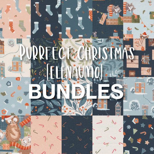 Purrfect Christmas Bundles by Elena Amo for Moda Fabrics