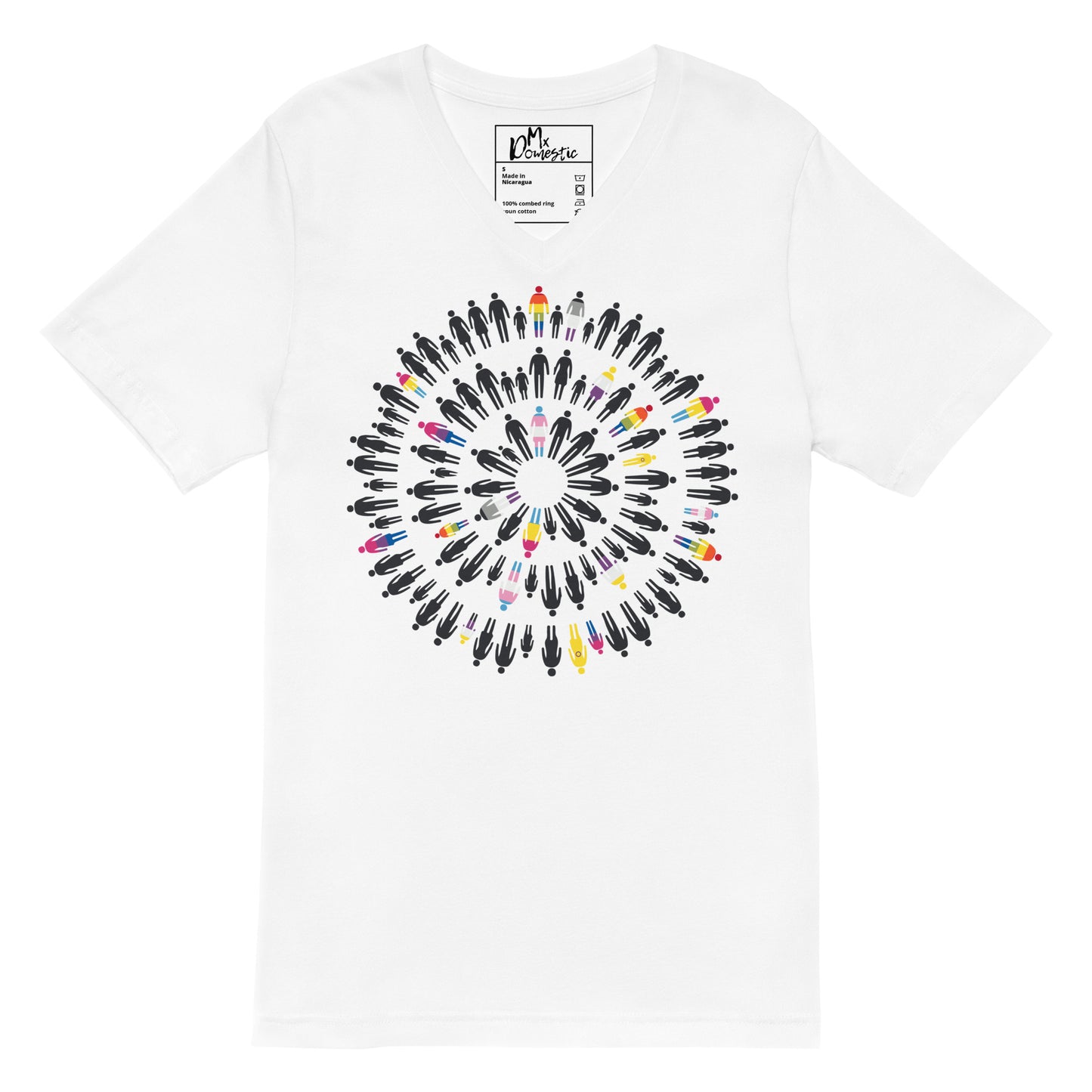 Family Circles - LGBTQ+ Statistics Unisex Short Sleeve V-Neck T-Shirt