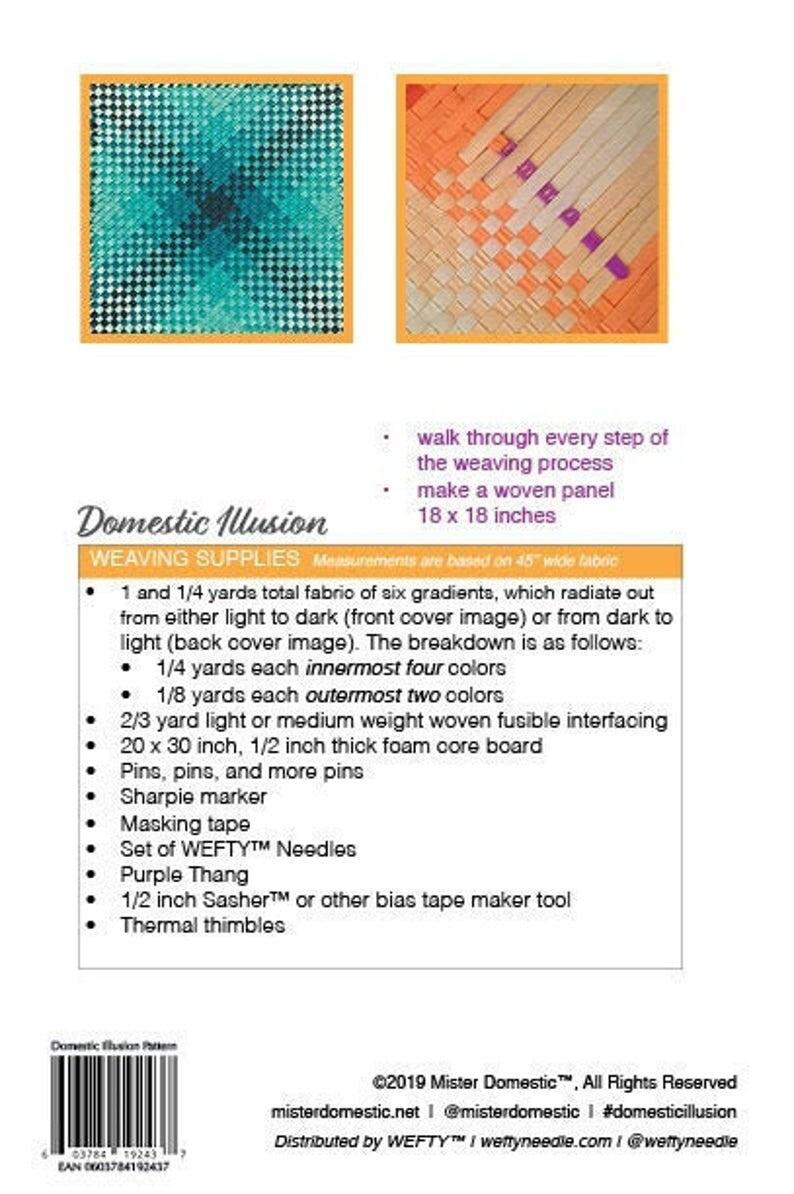 Patrón de tejido de ilusión doméstica - Tejido de telas de Mx Domestic
