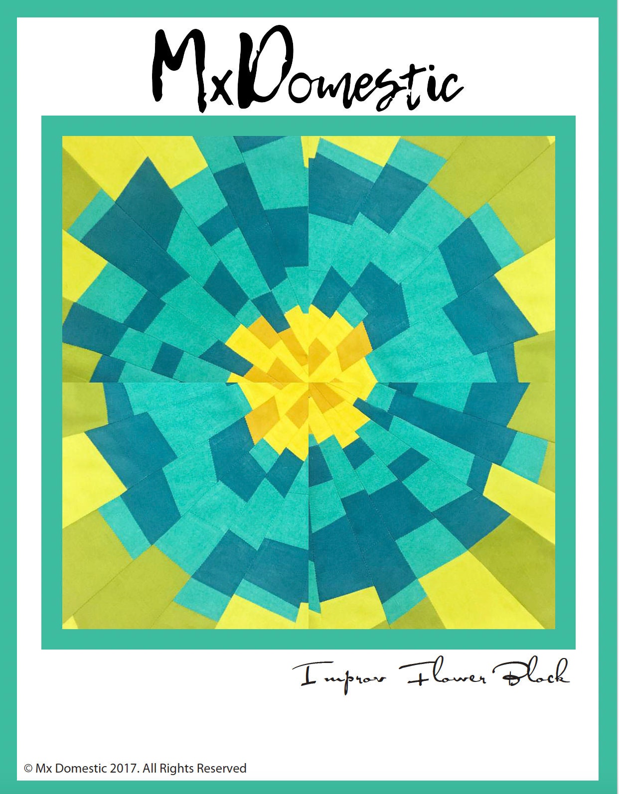 Improv Flower PDF pattern by Mx Domestic