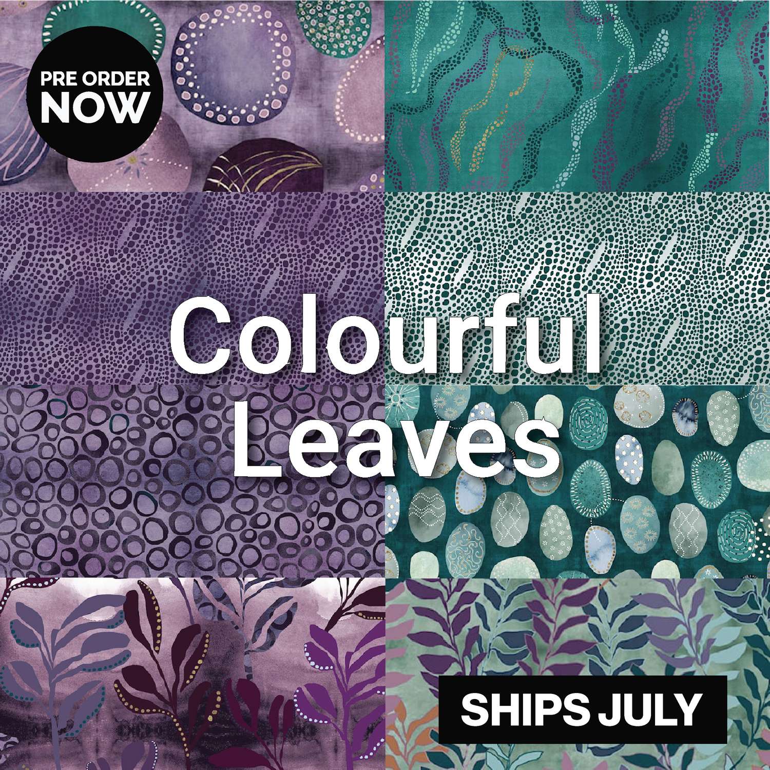 Colourful Leaves from Stof Fabrics