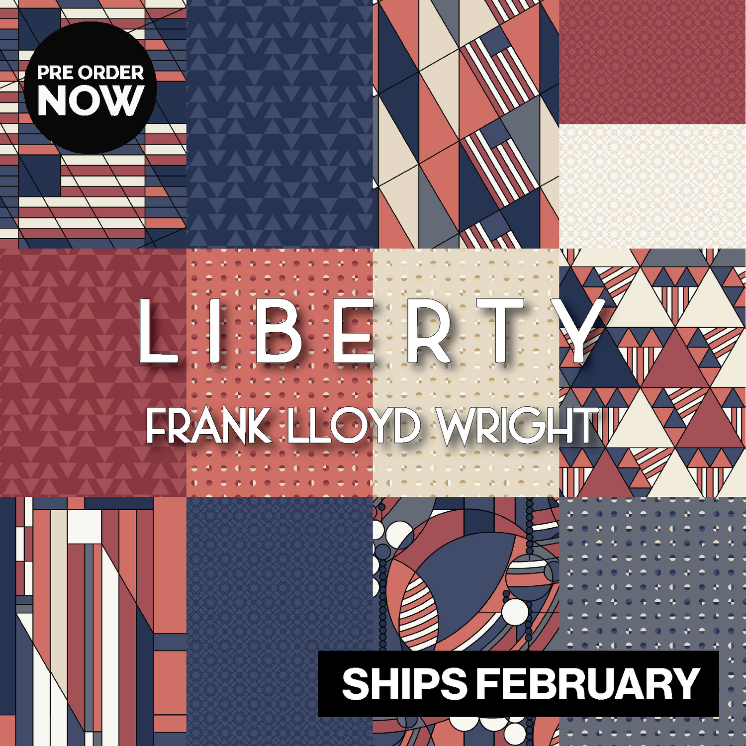 Liberty from Frank Lloyd Wright designs with Cloud9 Organic Fabrics
