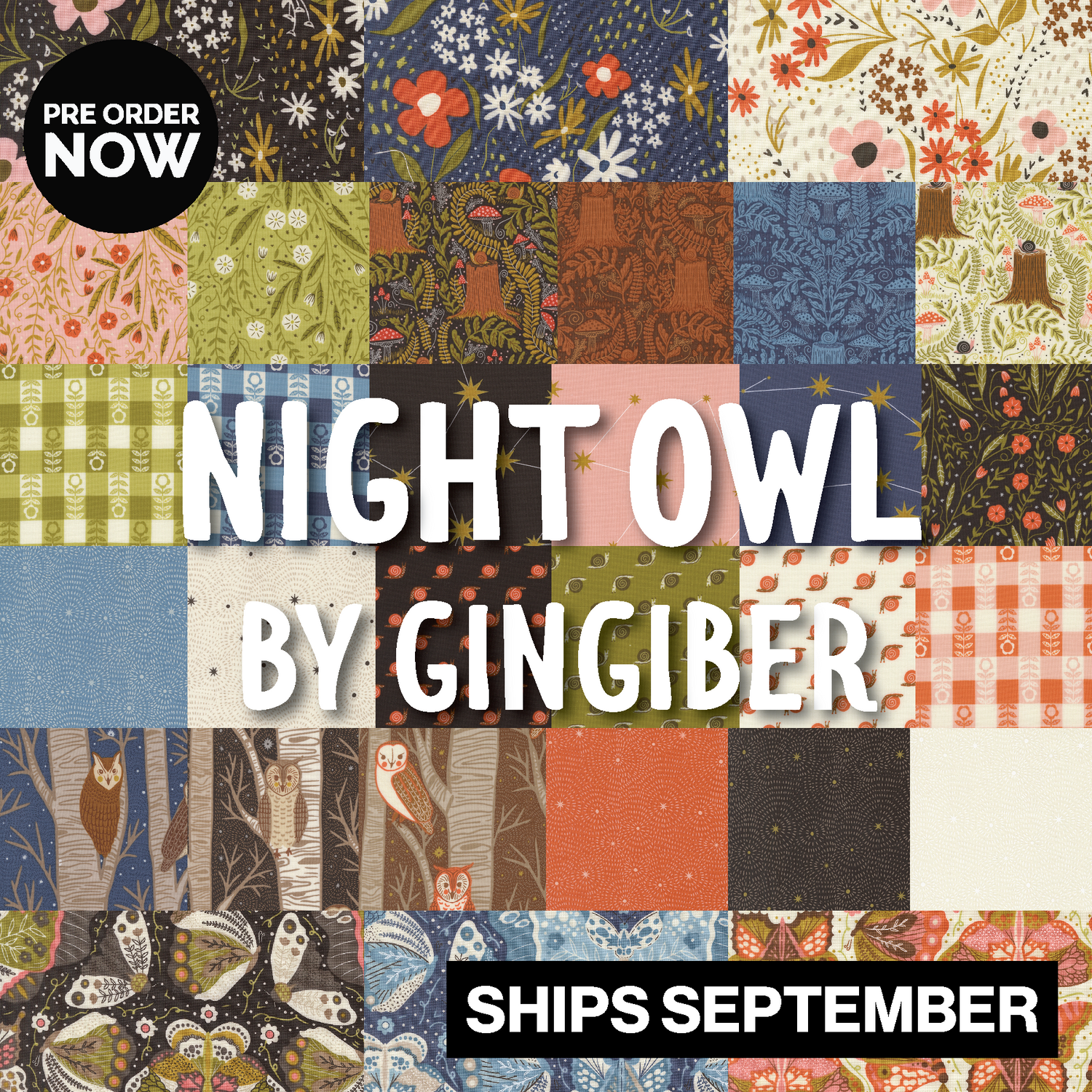 Night Owl by Gingiber with Moda Fabrics