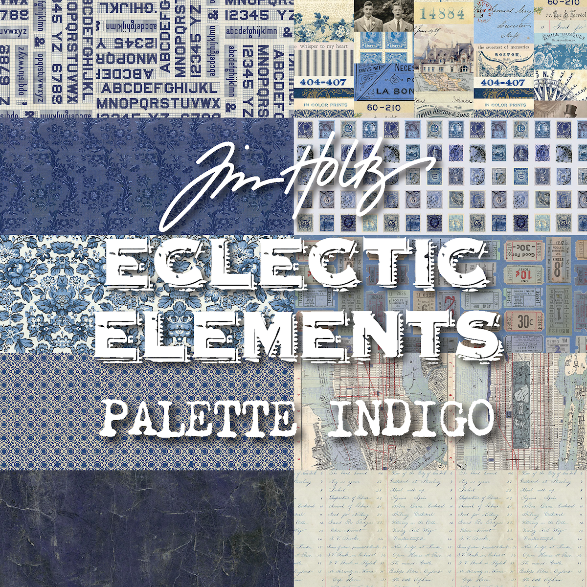 Eclectic Elements Palette Indigo by Tim Holtz with FreeSpirit Fabrics