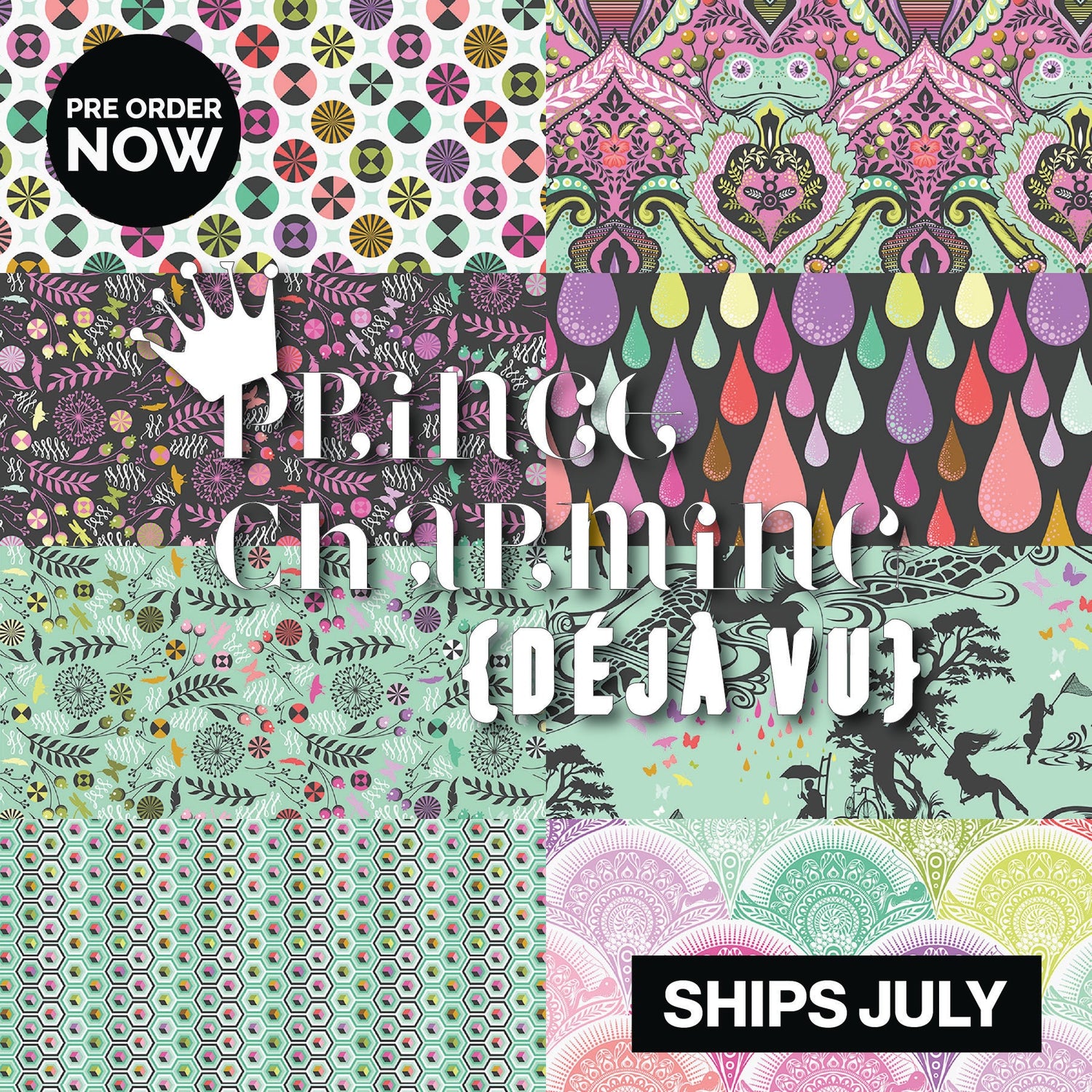 Prince Charming Déjà Vu by Tula Pink with FreeSpirit Fabrics