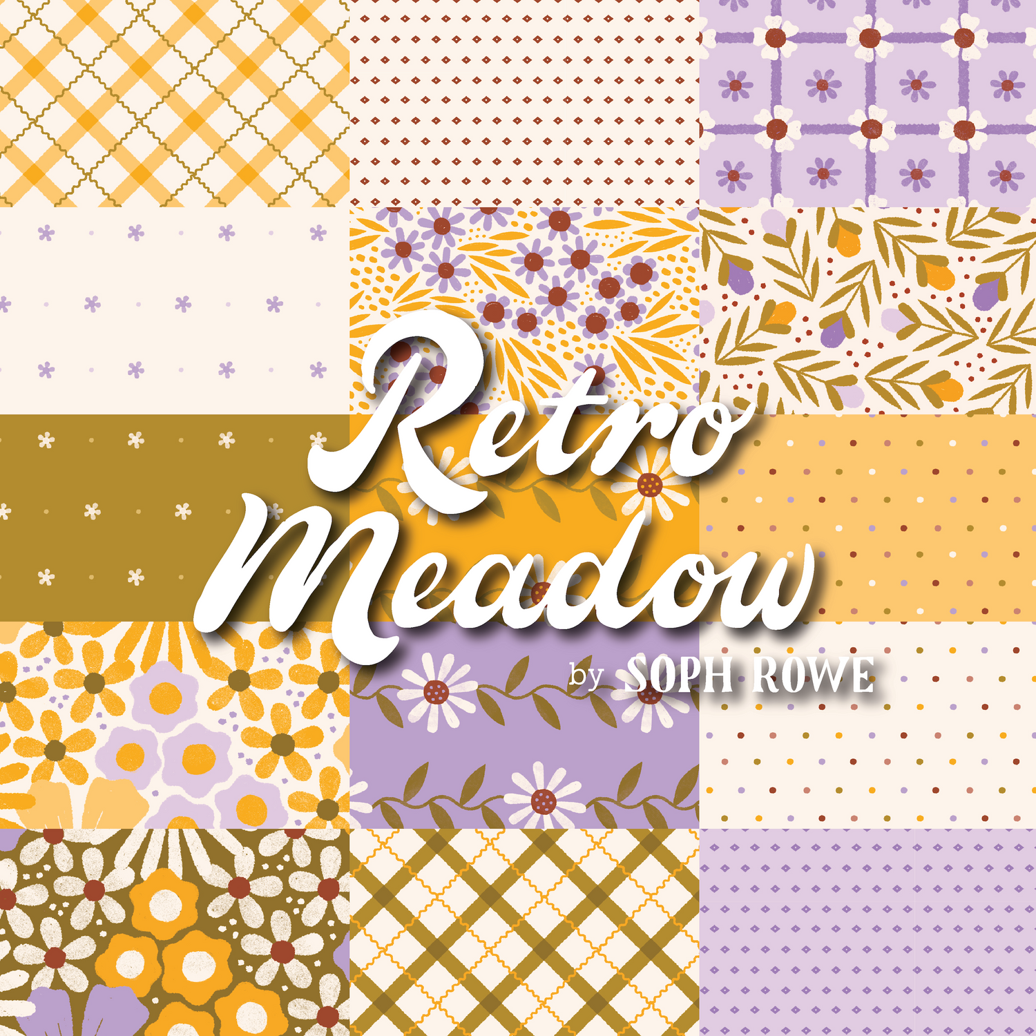 Retro Meadow by Sophie Rowe for Cloud9 Fabrics