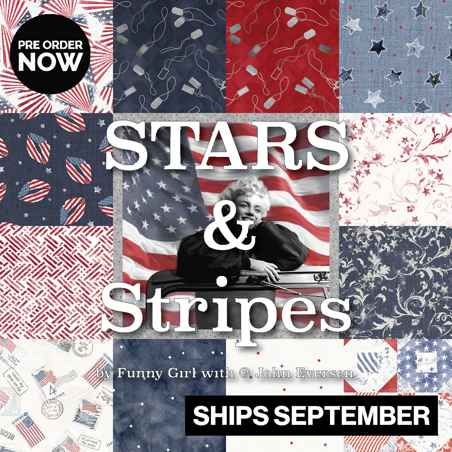 STARS & Stripes by Funny Girl with Studio E Fabrics
