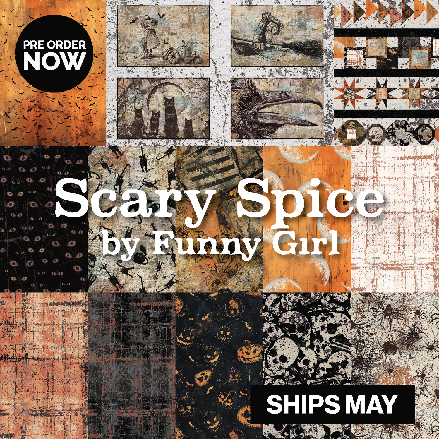 Scary Spice by Funny Girl with Studio E Fabrics
