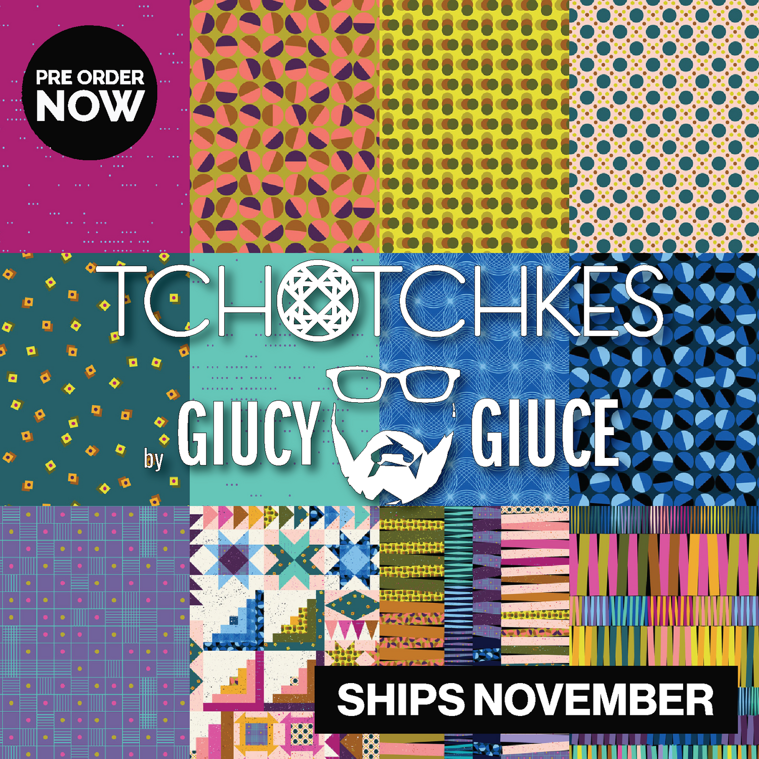 Tchotchkes by Giucy Giuce for FreeSpirit Fabrics
