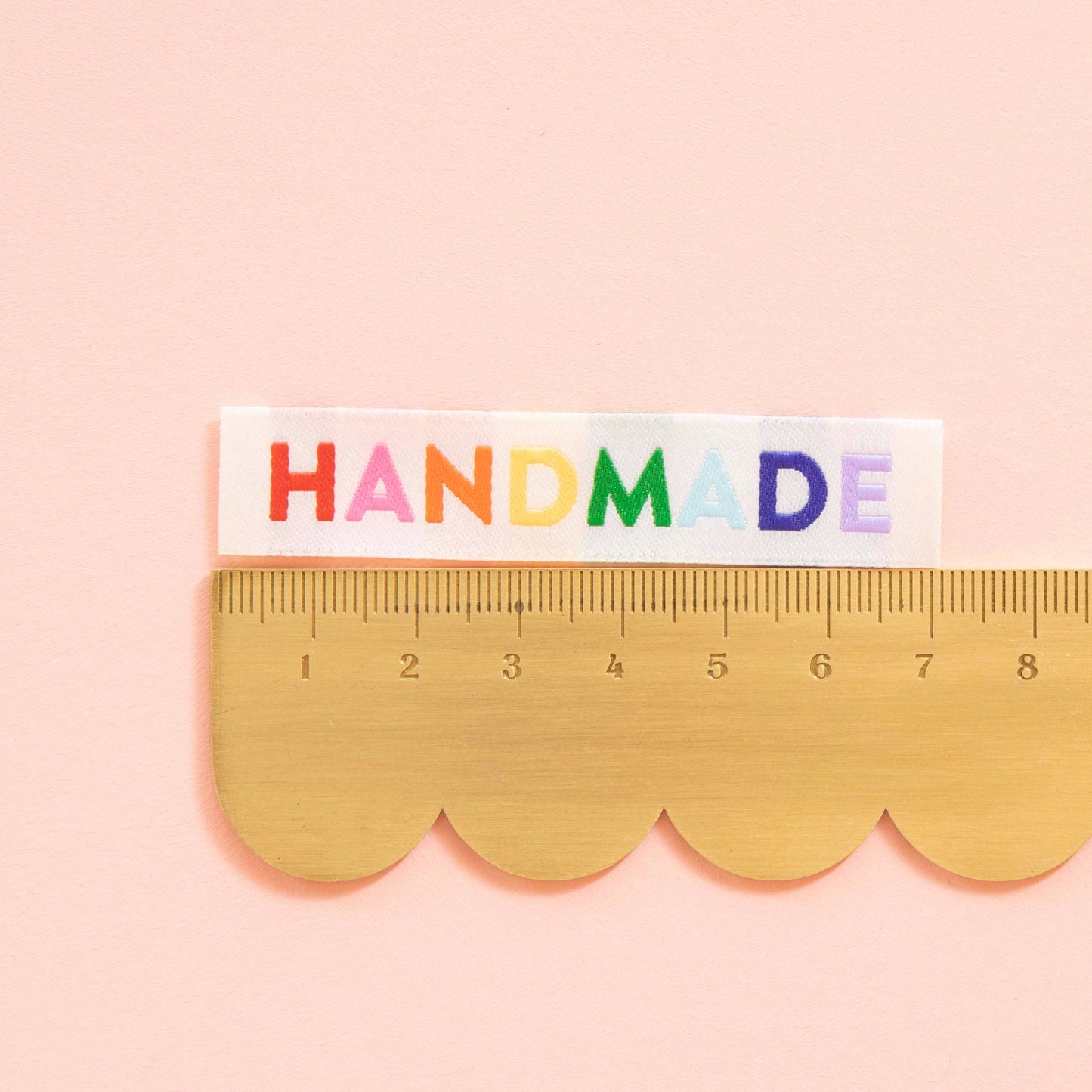 Sarah Hearts - Handmade Woven Sewing Labels - Rainbow Colors