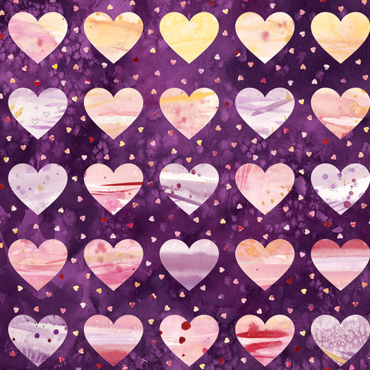 Fleur The Love - 108" Wide Back in Plum - by Create Joy Project with Moda Fabrics