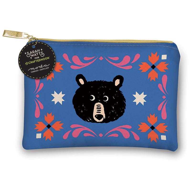 Bear Friend Zip Pouch - by Sarah Watts for Craftedmoon
