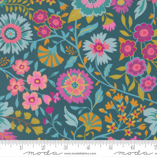 Parlor – Wild And Free Peacock (Half Yard Cut) – by Crystal Manning with Moda Fabrics