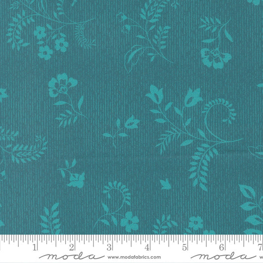 Parlor – Boho Flowers Peacock (Half Yard Cut) – by Crystal Manning with Moda Fabrics