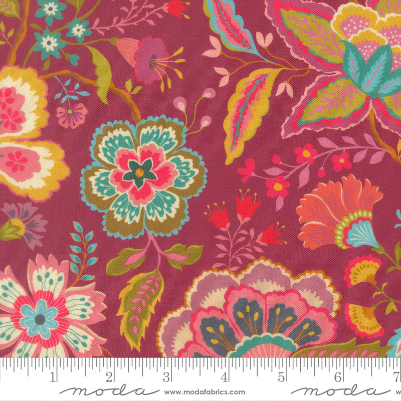 Sitara - Jasmine in Rose Wine - by Crystal Manning with Moda Fabrics