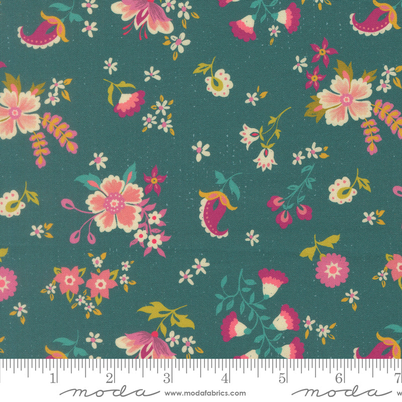Sitara - Davina in Dark Teal - by Crystal Manning with Moda Fabrics