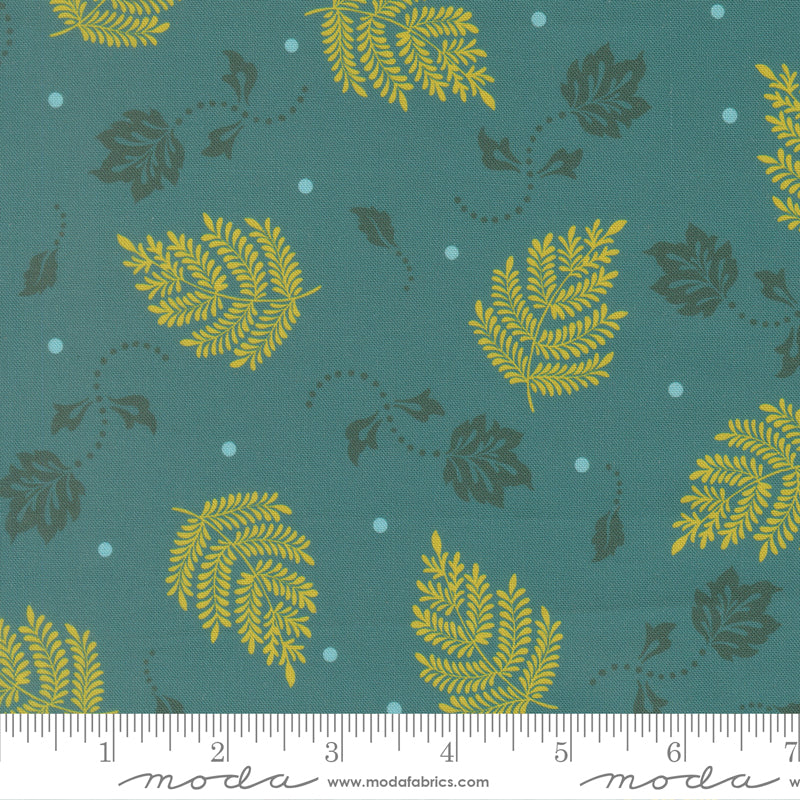 Sitara - Paisley Leaf in Lagoon - by Crystal Manning with Moda Fabrics