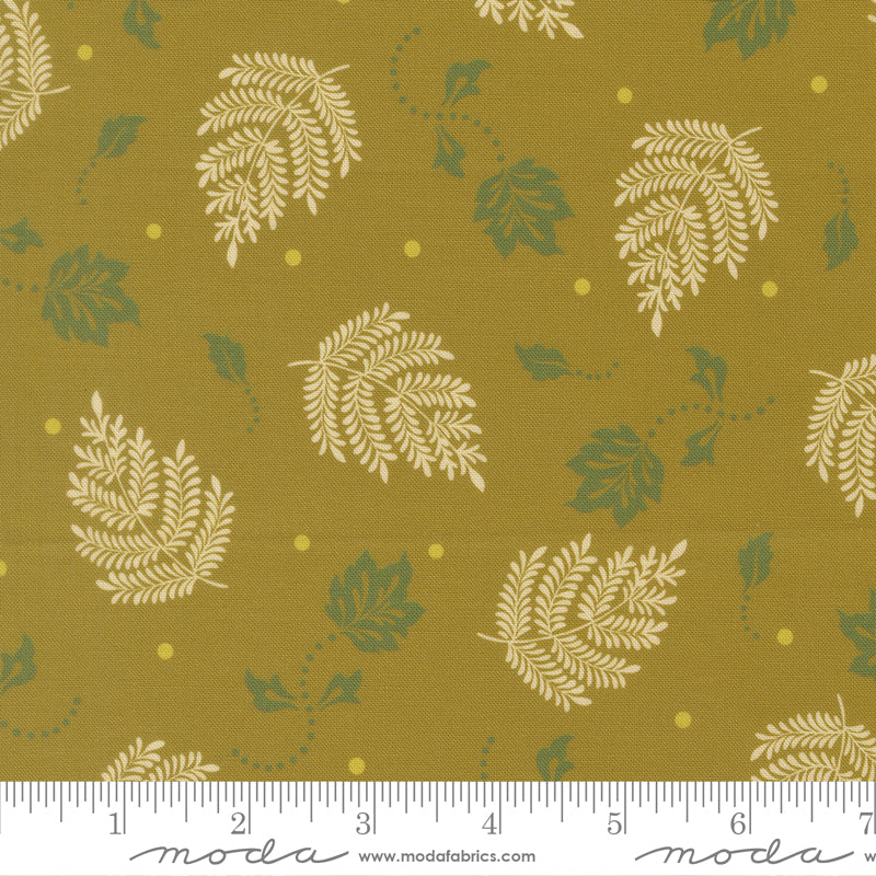 Sitara - Paisley Leaf in Olive - by Crystal Manning with Moda Fabrics