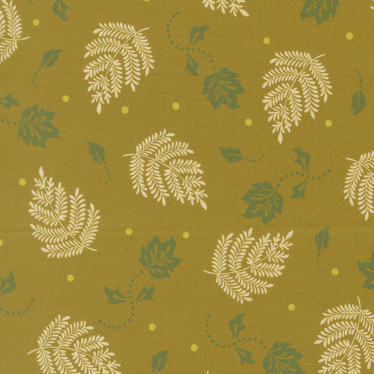 Sitara - Paisley Leaf in Olive - by Crystal Manning with Moda Fabrics
