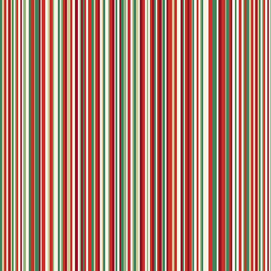 Adorn - Classic Stripe in Cream - by Makower UK with Andover Fabrics