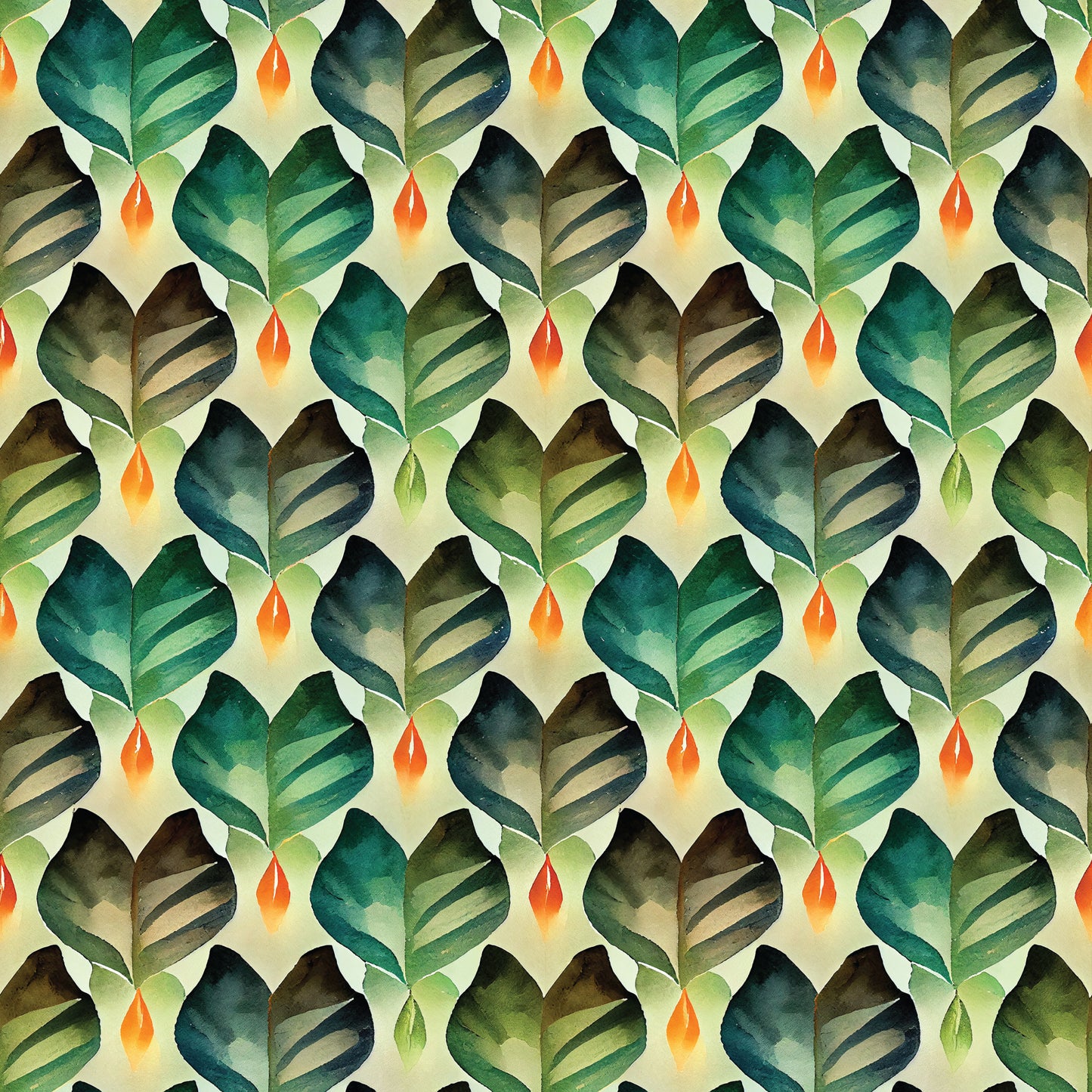 Bali Dreams - Lantern Leaves (Half Yard Cut) by Penn Gray Design with Cloud9 Organic Fabrics