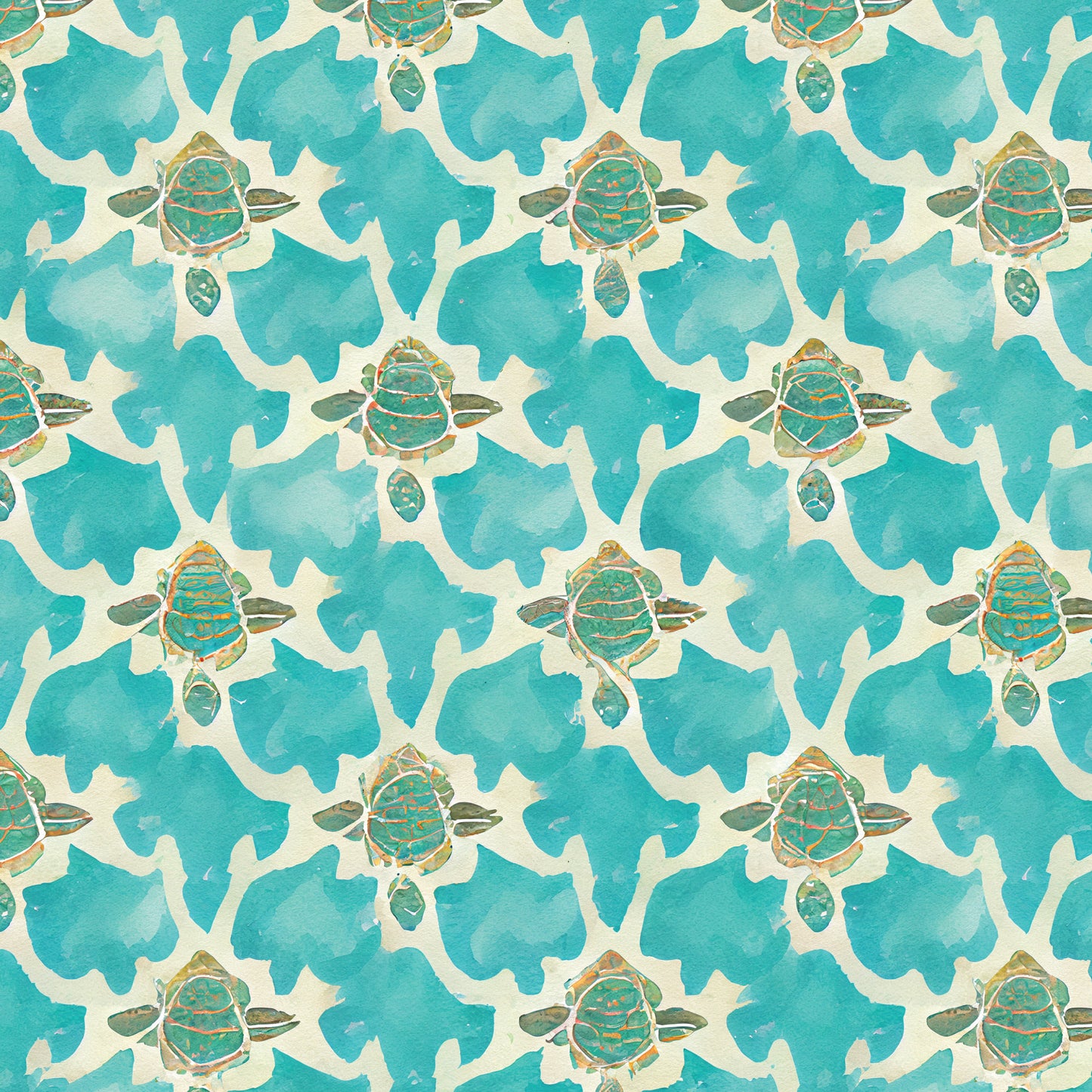 Bali Dreams - Turtle Surf (Half Yard Cut) by Penn Gray Design with Cloud9 Organic Fabrics