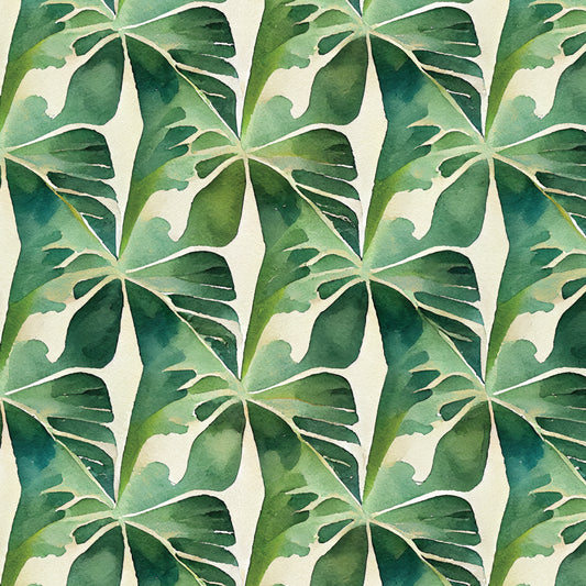 Bali Dreams - Monstera (Half Yard Cut) by Penn Gray Design with Cloud9 Organic Fabrics