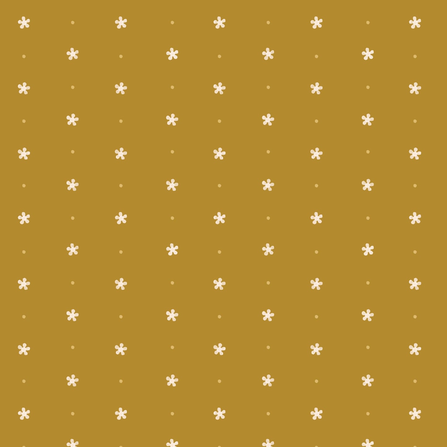 Retro Meadow - Dotty - Mustard (Half Yard Cut) - by Sophie Rowe with Cloud9 Fabrics