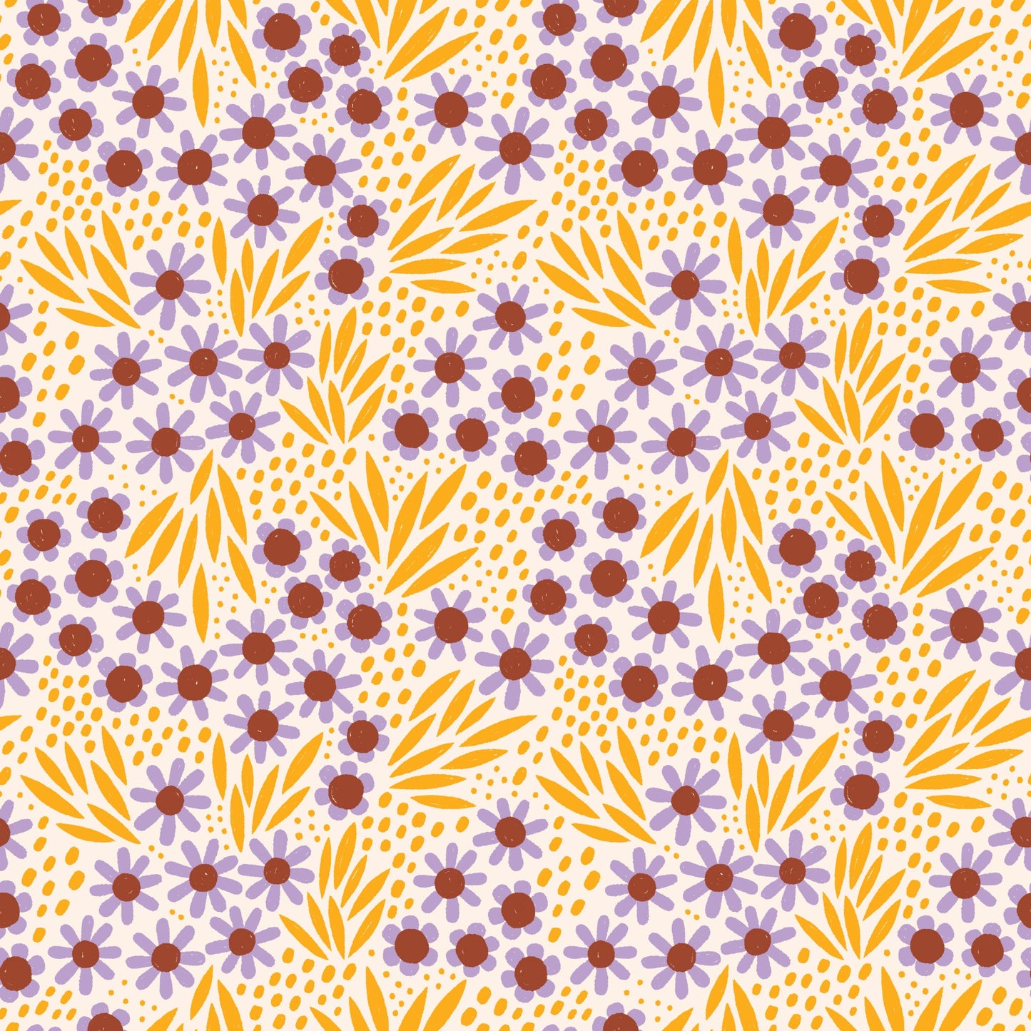 Retro Meadow - Ditzy Daisy (Half Yard Cut) - by Sophie Rowe with Cloud9 Fabrics