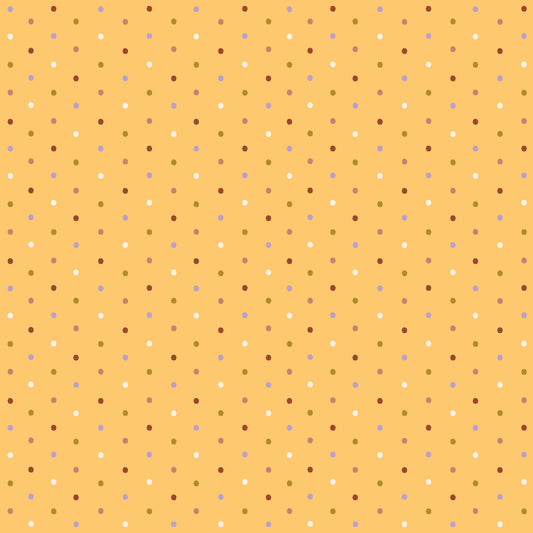 Retro Meadow - Sprinkles - Gold (Half Yard Cut) - by Sophie Rowe with Cloud9 Fabrics