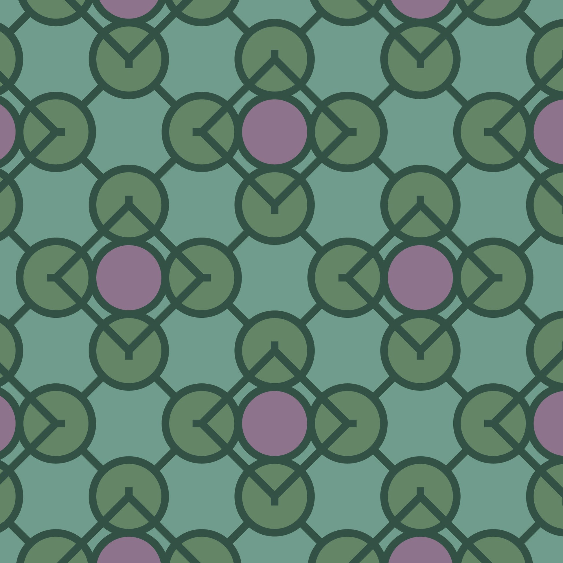 Frank Lloyd Wright Prism 228334 in Green/Lilac