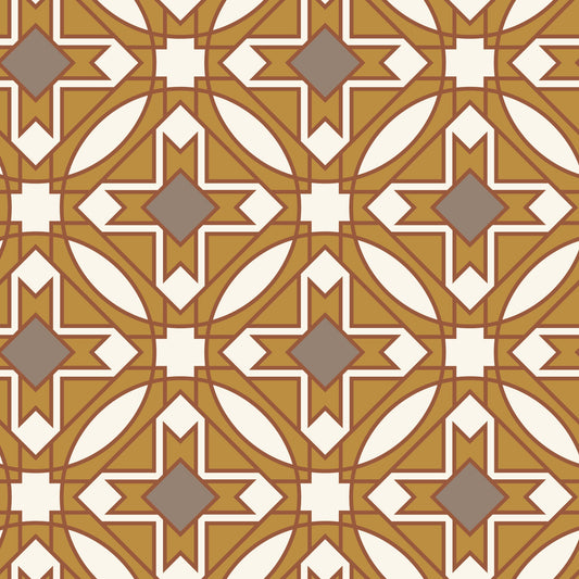 Frank Lloyd Wright Prism 228339 in Mustard/Brown