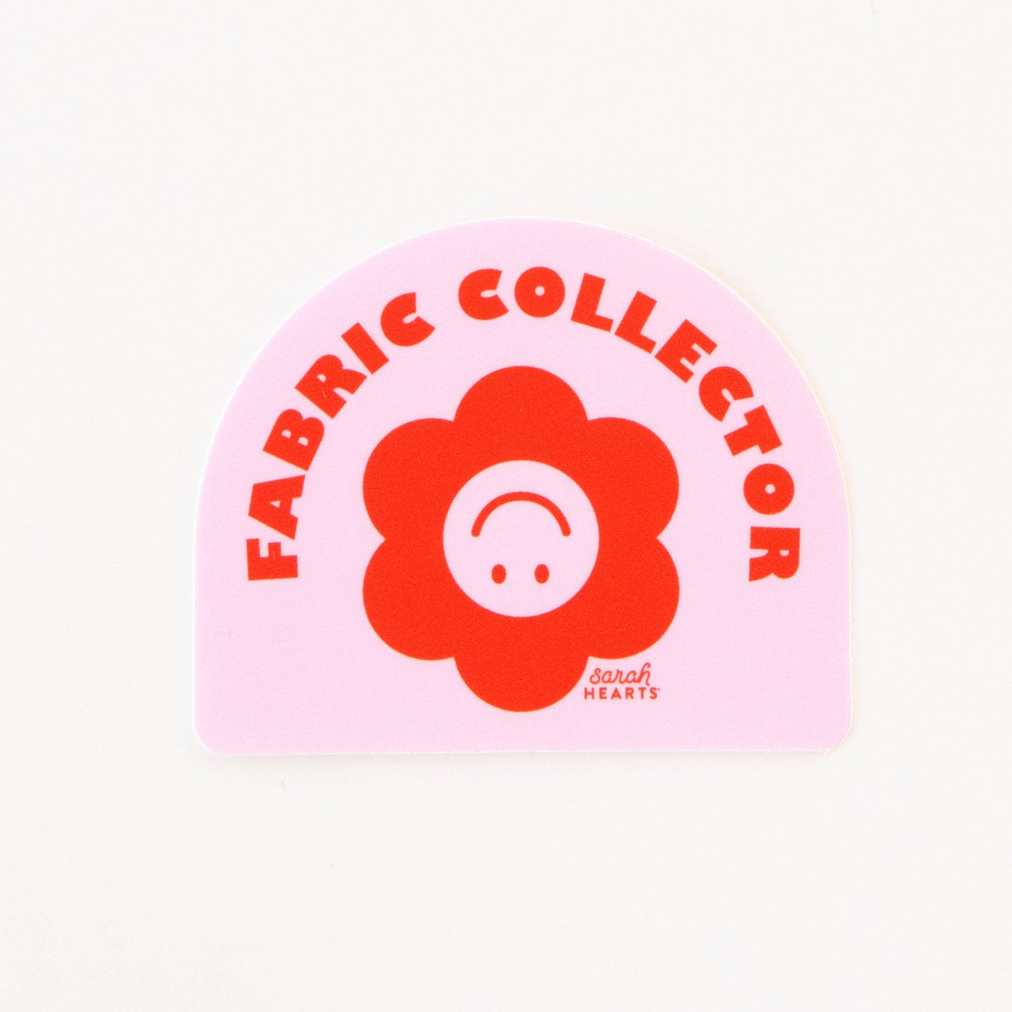 Sarah Hearts - Fabric Collector - Vinyl Waterproof Sticker
