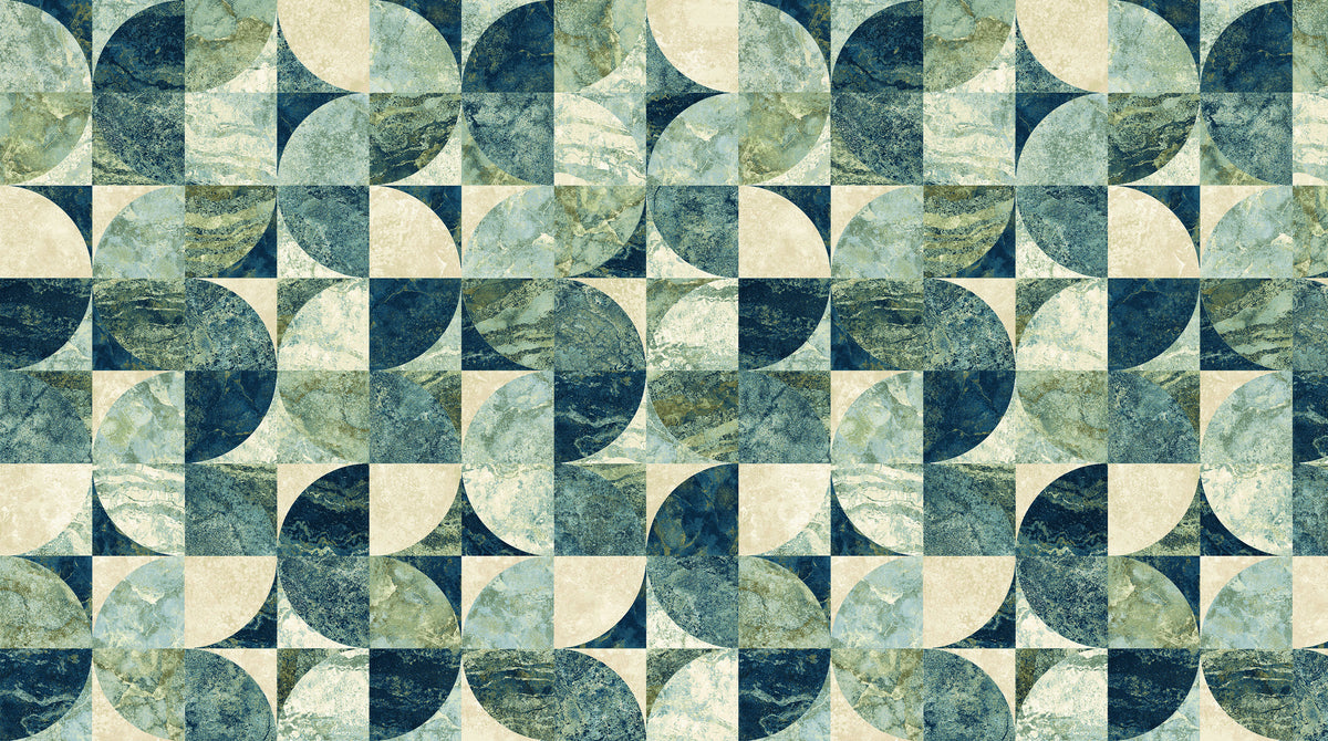 Synchronicity - Feature Geo in Cream - by Linda Ludovico with Northcott Fabrics