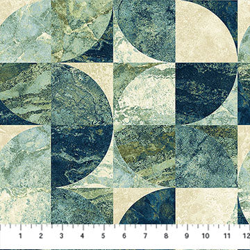 Synchronicity - Feature Geo in Cream - by Linda Ludovico with Northcott Fabrics