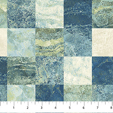 Synchronicity - Squares in Cream - by Linda Ludovico with Northcott Fabrics